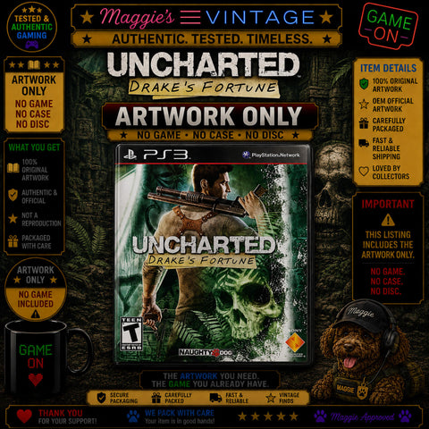 Uncharted Drake's Fortune PS3 ARTWORK ONLY
