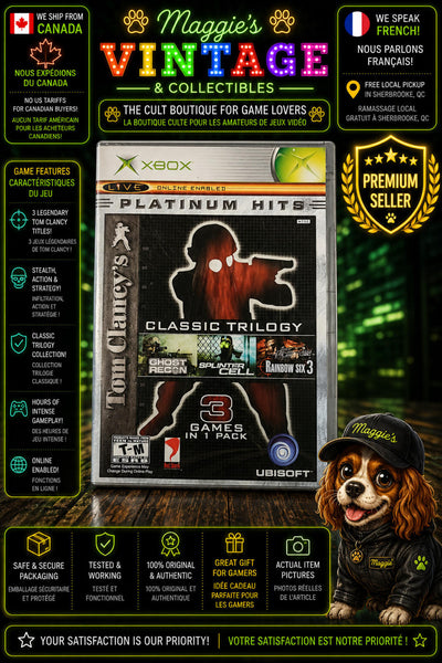 Tom Clancy's Classic Trilogy Original Microsoft Xbox CIB DISC LIKE NEW