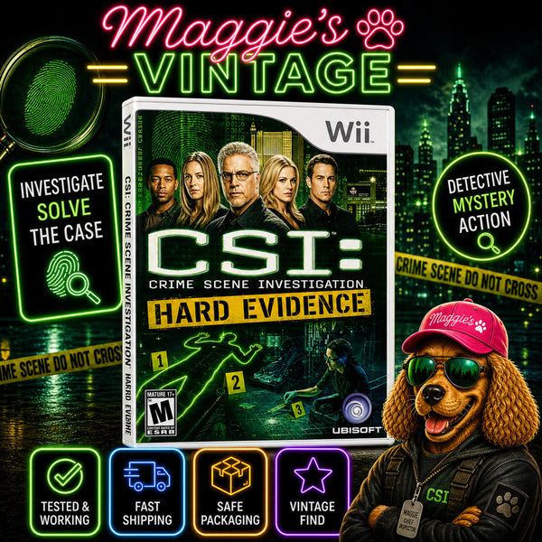 CSI Crime Scene Investigation Hard Evidence - Nintendo Wii -  CIB DISC LIKE NEW