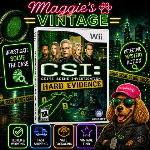 CSI Crime Scene Investigation Hard Evidence - Nintendo Wii -  CIB DISC LIKE NEW