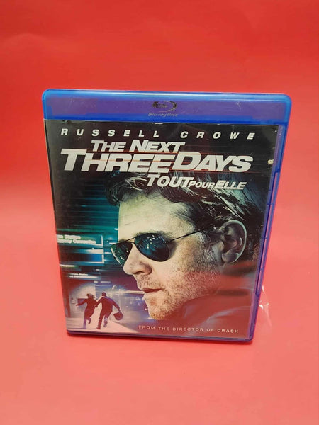The Next Three Days (Blu-ray/DVD, 2011) Russell Crowe* BILINGUE LIKE NEW*