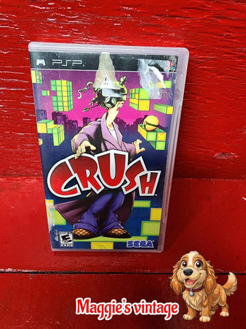 Crush - PlayStation Portable - Sega - Complete !! HARD TO FIND!!! CIB