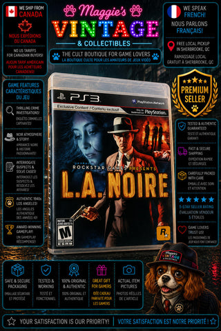L.A. Noire (Sony PlayStation 3 PS3, 2010) CIB DISC LIKE NEW