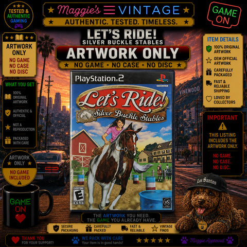 Let's Ride Silver Buckle Stables Sony PlayStation 2 PS2 ARTWORK Only